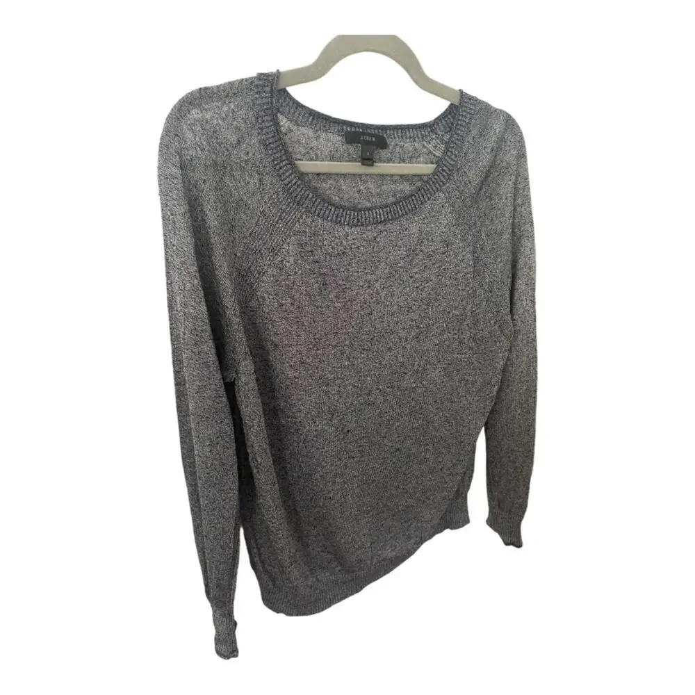 J. Crew Pullover Sweater Linen Blend Lightweight Casual Preppy Cozy Classic S